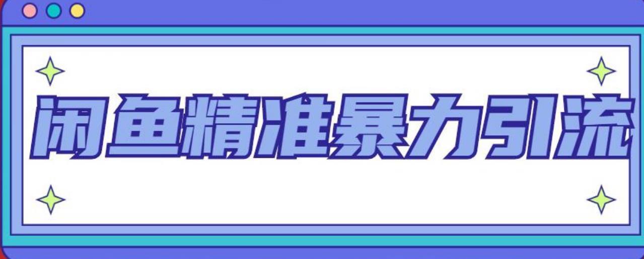 闲鱼精准暴力引流全系列课程，每天被动精准引流100+粉丝 自学教程 第1张