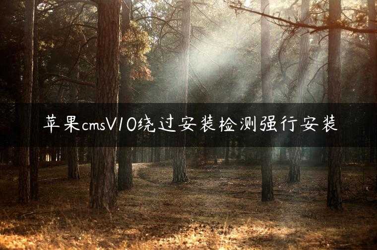 苹果cmsV10绕过安装检测强行安装
                     第一张