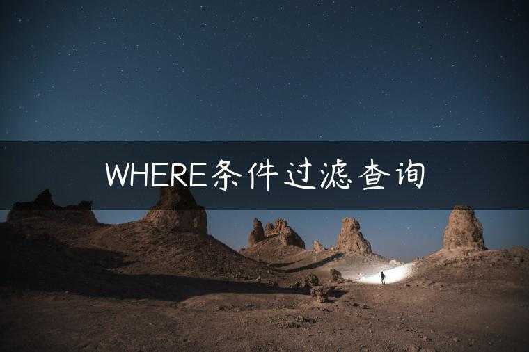 WHERE条件过滤查询
                     第一张