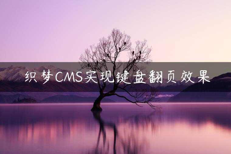 织梦CMS实现键盘翻页效果
                     第一张