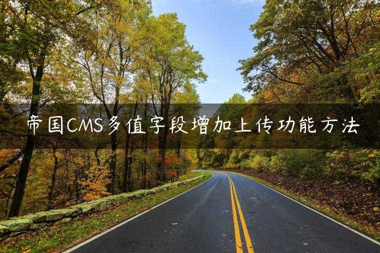 帝国CMS多值字段增加上传功能方法
                     第一张
