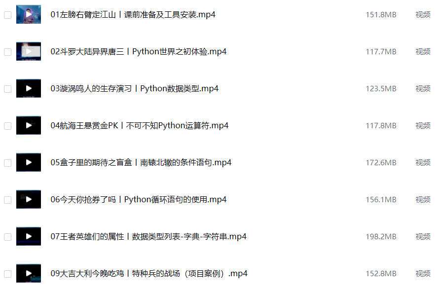 刚买的python零基础30天速成视频教程