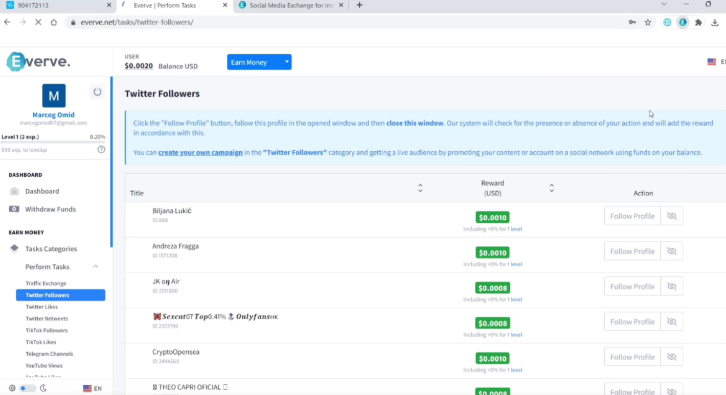 海外平台点赞关注全自动挂几项目，单机一天30美金【自动软件+详细教程】 实用软件 第2张