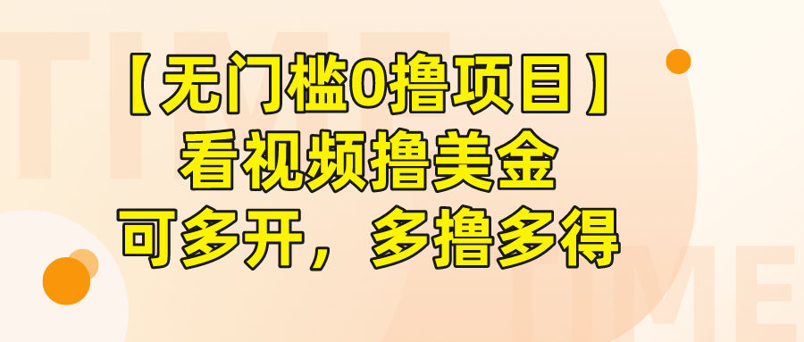 【无门槛0撸项目】看视频撸美金，可多开，多撸多得 随便写写 第1张