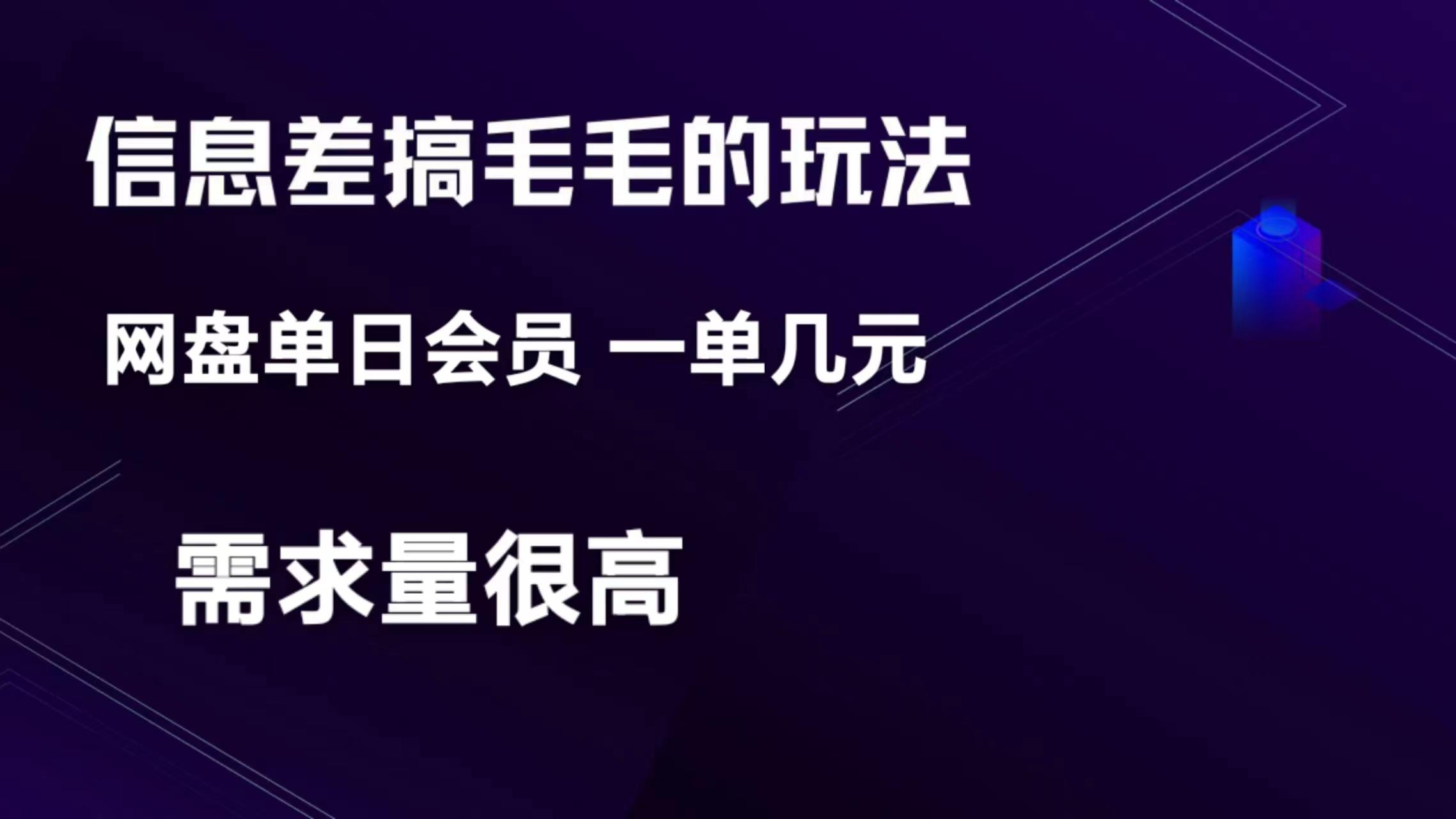 信息差搞钱玩法-网盘会员 单日变现300+ 随便写写 第1张